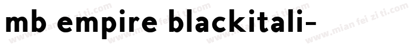 mb empire blackitali字体转换